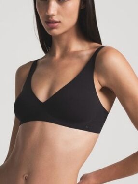 SKIMS Naked Plunge Bra Black Onyx Size Large